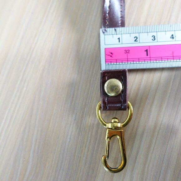 VINTAGE Bag Strap Brown Leather Crossbody Belt Handle Adjustable Retro 42 in‎ - Picture 5 of 9
